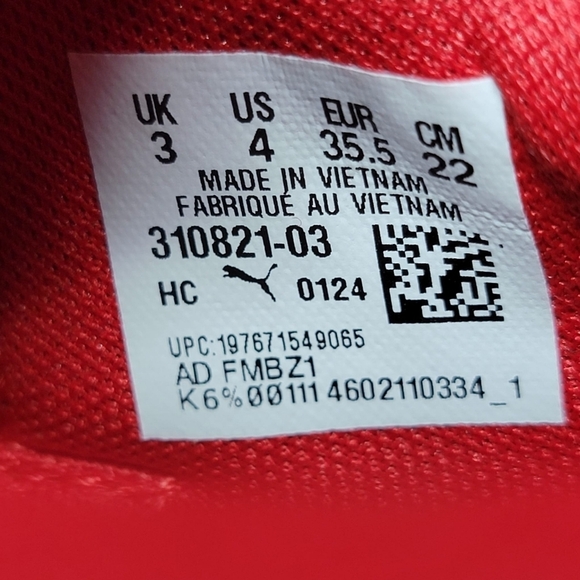 LaMelo Ball x PUMA LaFrancé Amour For All Time Red GS 10821-03 Youth Sz 4 New - Picture 4 of 10